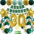 thumbnail image 1 of AYUQI 30th Teal Green Gold Birthday Party Decorations, 30th Birthday Decorations Supplies Balloons Turquoise Green Happy Birthday Decoration for 30 Years Old Green Gold Birthday Party Supplies, 1 of 7