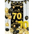thumbnail image 1 of AYUQI Men Women 70th Birthday Decorations, Happy 70th Birthday Backdrop Banner Pennant Banner Black Gold Balloons, 70 Years Old Party Supplies, Black Gold 70 Birthday Decor 70th Bday for Grandparents, 1 of 8