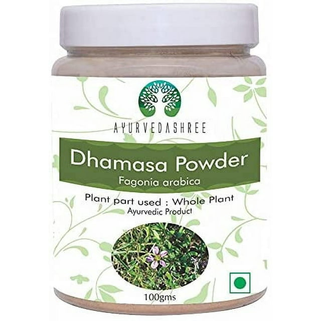 AYURVEDASHREE Fagonia cretica Powder 100 Gm, Dhamasa Herbal Supplement- Vegan