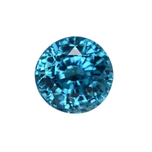 AYUSH GEMS 7.50 Carat I Certified Blue Zircon Stone I Round Shape Cubic ...