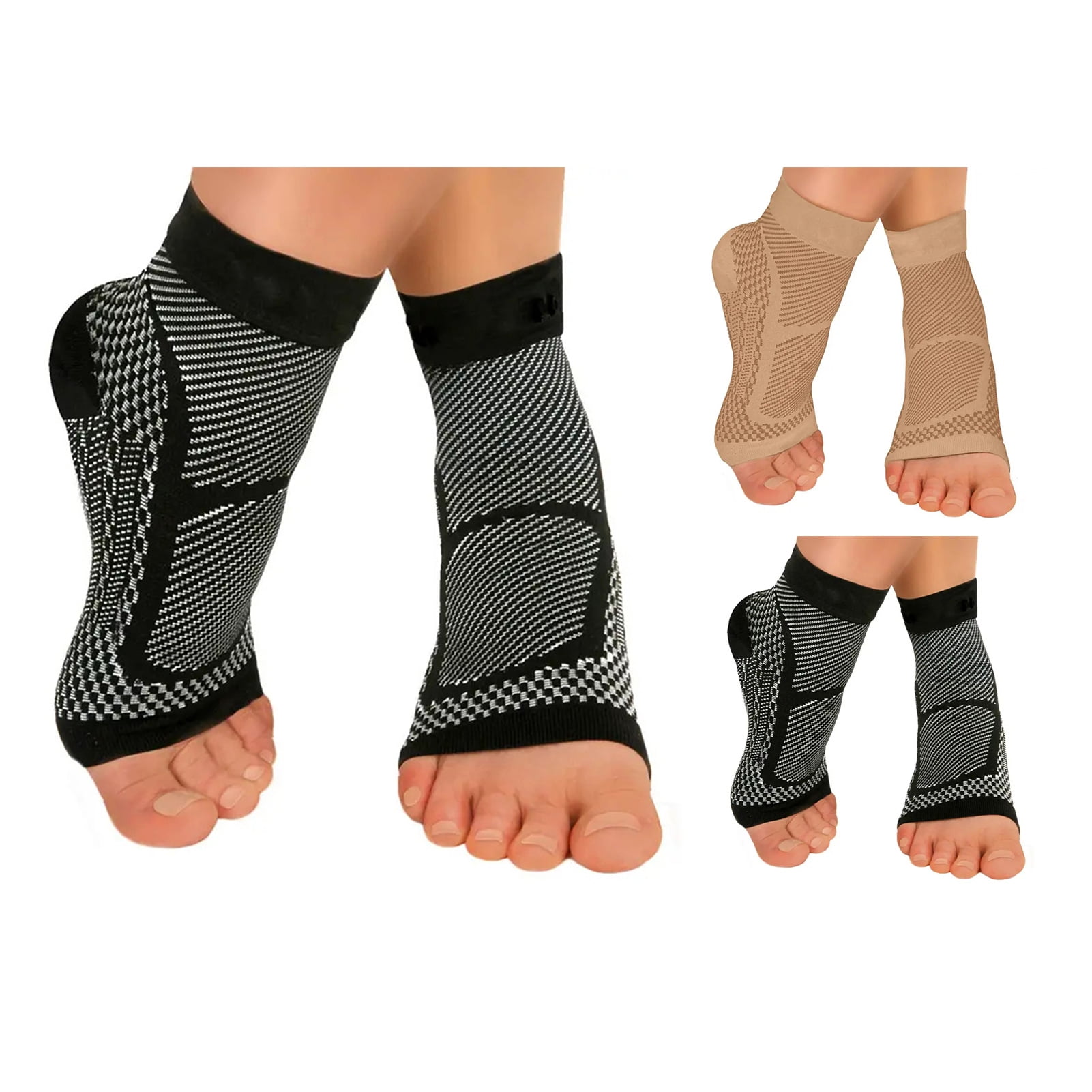 AYYUFE 1 Pair Ankle Sport Compression Socks Decompression Gradient Pressure Foot Heel Pain Relief Plantar Fasciitis Socks Walmart