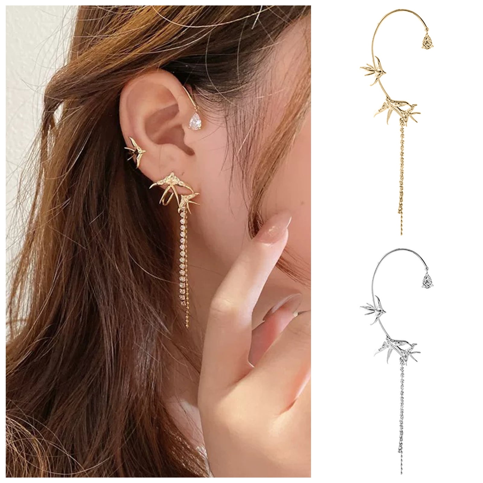 OUSITAID 7 Pairs Girls Clip On Earrings Cute Dangle Drop Clip-on Earrings,  Non Piercing Earrings Jewelry Set for Little Girls(Tassel Style) - Walmart .com