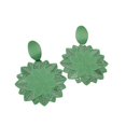 thumbnail image 1 of AYYUFE 1 Pair Women Earrings Hollow Out Flower Shape Jewelry Vintage Exaggerated Drop Earrings for Banquet Alloy Green, 1 of 8