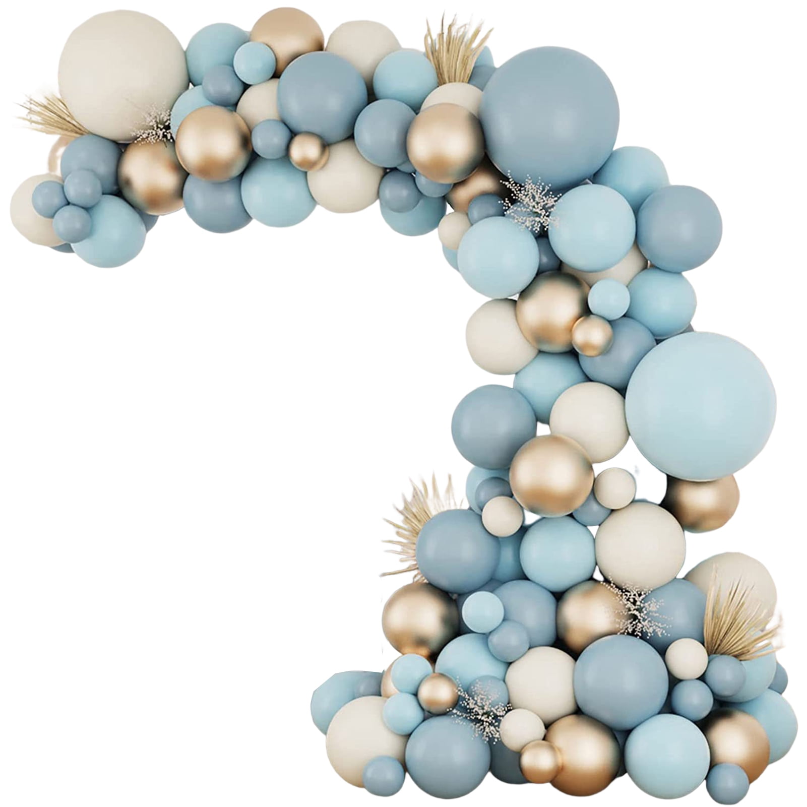 AYYUFE 1 Set Balloon Garland Arch Kit Vintage Blue White Golden Leakproof Thicker Baby Shower Birthday Party Wedding Decoration Latex Balloon Party Supplies