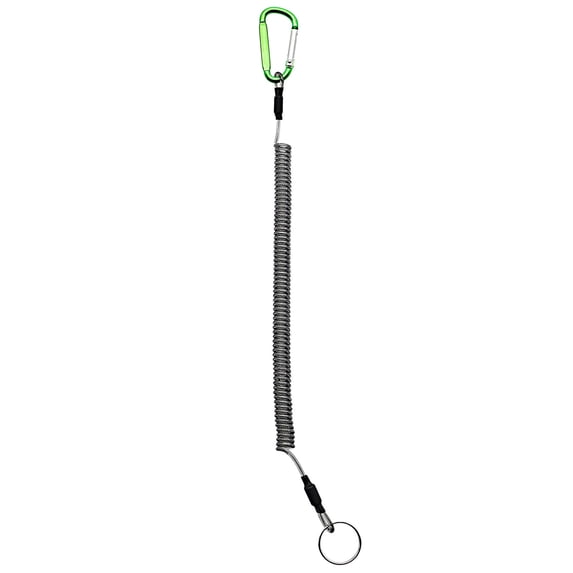 AYYUFE 1 pc Anti-lost Rope Retractable with Keyring Carabiner Theftproof Coiled Spring Fishing Pliers Anti-lost Safety Lanyard Outdoor Accessories
