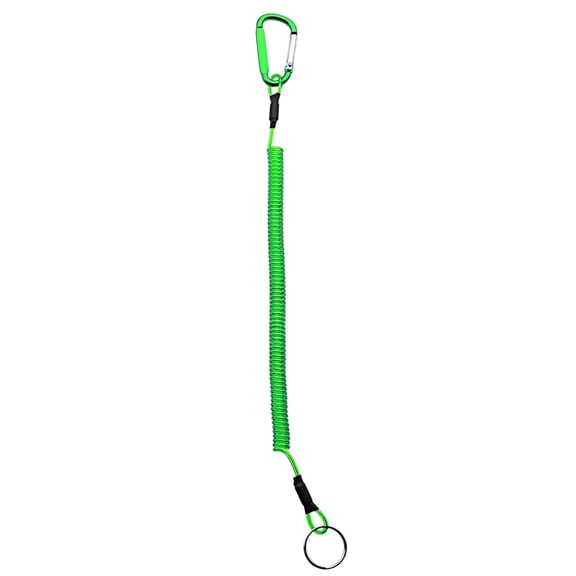 AYYUFE 1 pc Anti-lost Rope Retractable with Keyring Carabiner Theftproof Coiled Spring Fishing Pliers Anti-lost Safety Lanyard Outdoor Accessories