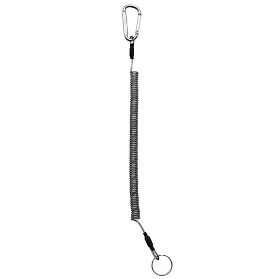 AYYUFE 1 pc Anti-lost Rope Retractable with Keyring Carabiner Theftproof Coiled Spring Fishing Pliers Anti-lost Safety Lanyard Outdoor Accessories