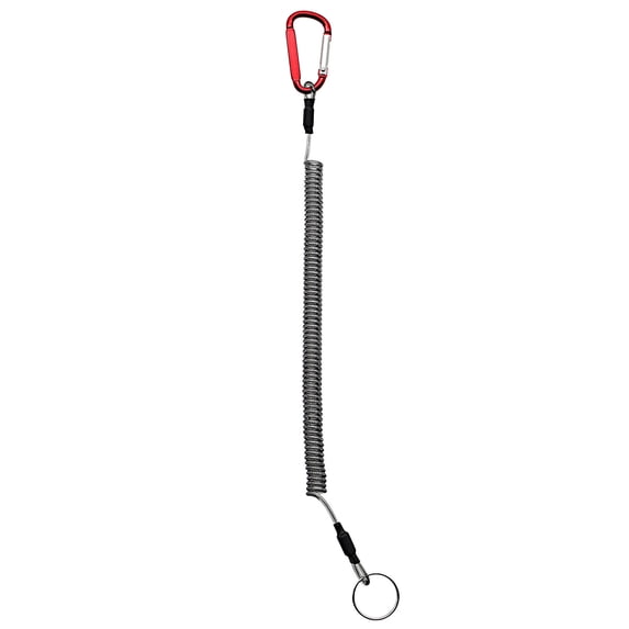 AYYUFE 1 pc Anti-lost Rope Retractable with Keyring Carabiner Theftproof Coiled Spring Fishing Pliers Anti-lost Safety Lanyard Outdoor Accessories