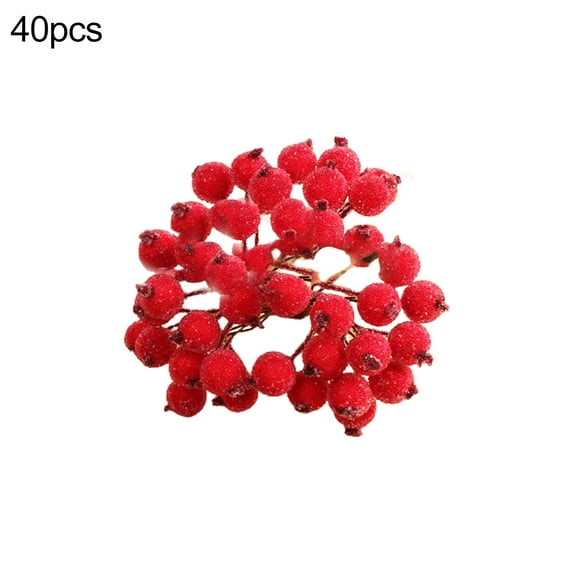 AYYUFE 10 Bouquet Artificial Holly Berry Maintenance-free Exquisite Home Decor Pretty Artificial Berry for DIY Red