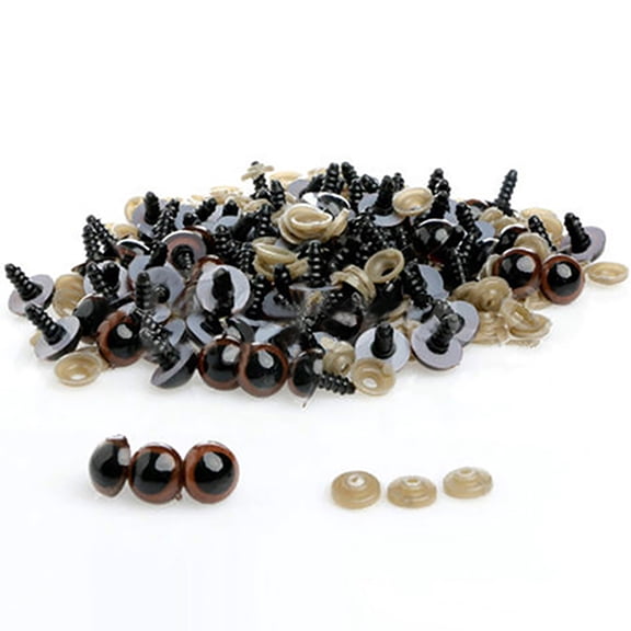 AYYUFE 100 Pcs 20mm Plastic Safety Eyes for Teddy Bear Doll Animal Puppet Craft DIY