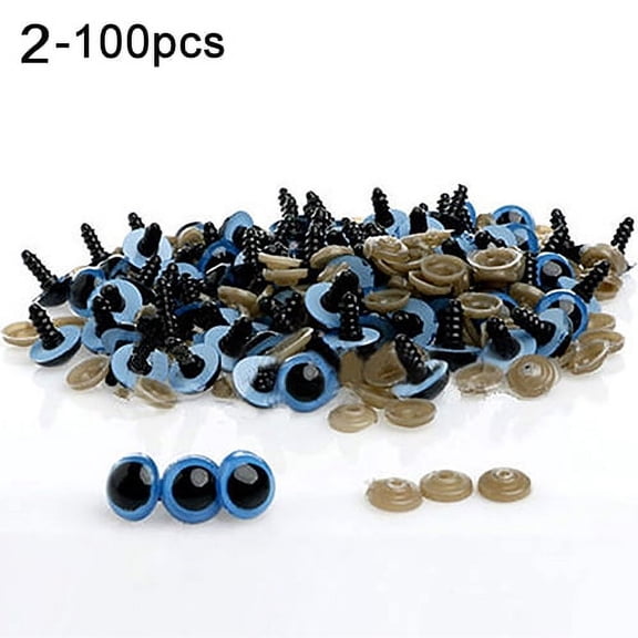 AYYUFE 100Pcs 8mm Plastic Safety Eye DIY for Bear Doll Plush Puppet Toy Craft