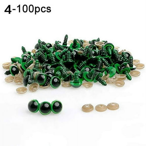 AYYUFE 100Pcs 8mm Plastic Safety Eye DIY for Bear Doll Plush Puppet Toy Craft