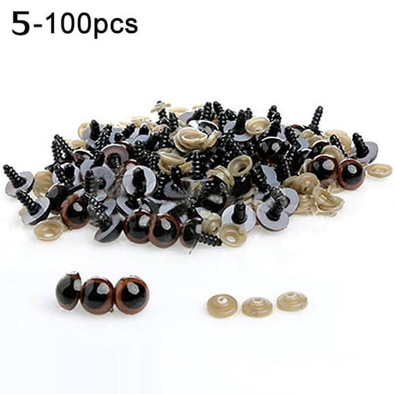 AYYUFE 100Pcs 8mm Plastic Safety Eye DIY for Bear Doll Plush Puppet Toy Craft