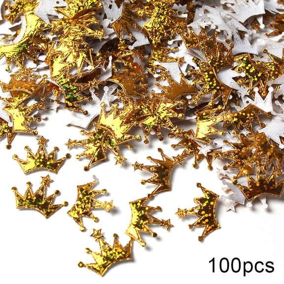 AYYUFE 100Pcs Christmas Crown Shape Confetti New Year Wedding Party Table Scatter Decor