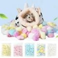 thumbnail image 1 of AYYUFE 100Pcs/Set Hamster Cotton Ball Fine Absorbent Keep Warm Mini Winter Warm Hamster Nesting Colorful Balls for Home Use, 1 of 8
