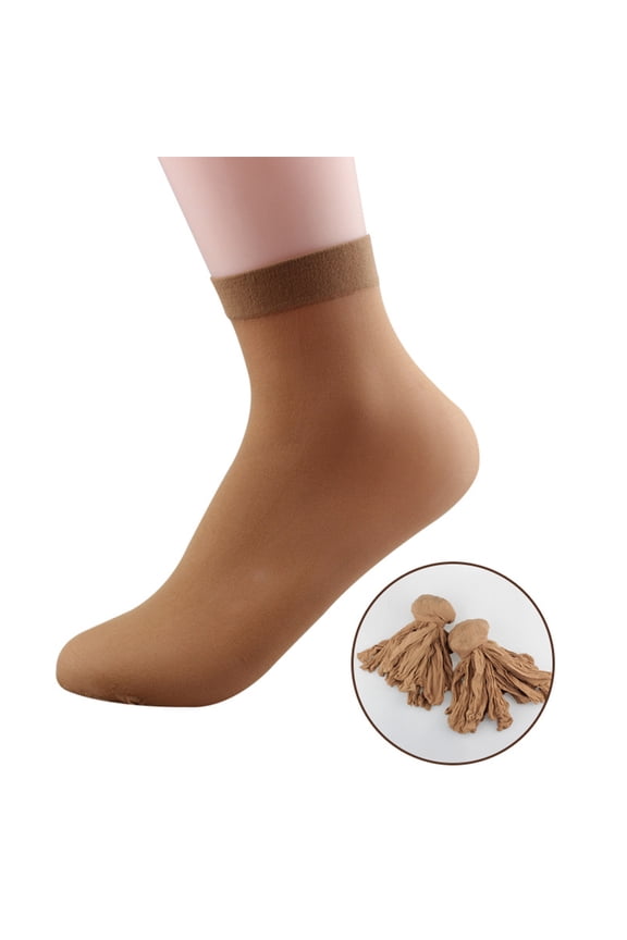 10Pairs Women Men Disposable Solid Color Ankle Silk Socks for Ice Rink Foot Bath