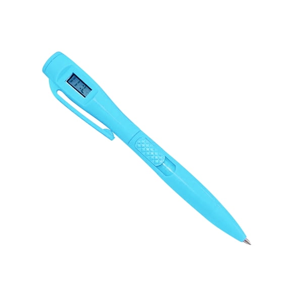 AYYUFE 10Pcs Digital Watch Pen Lightweight Clip Design Plastic Electronic Digital Watch Pen for Writing Blue