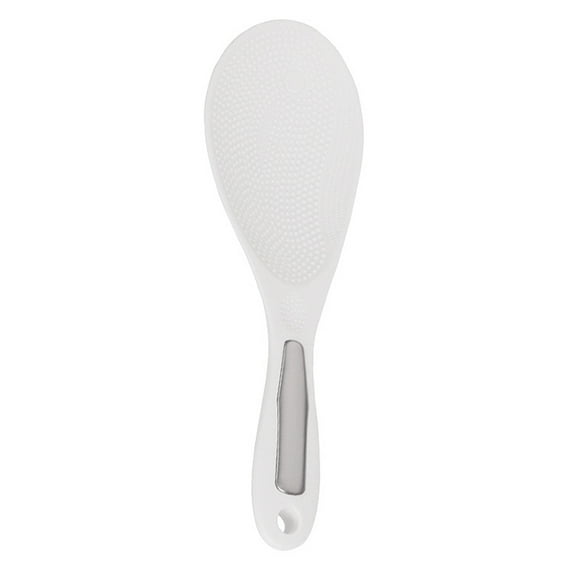 AYYUFE 10Pcs Heat-Resistant Particles Surface Hanging Hole Rice Spoon Non-stick Rice Cooker Spoon Kitchen Tools White