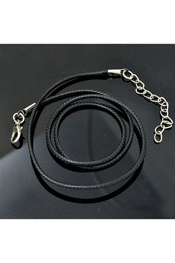 10Pcs Necklace Braided Adjustable Black Leather Cord Choker Necklace for