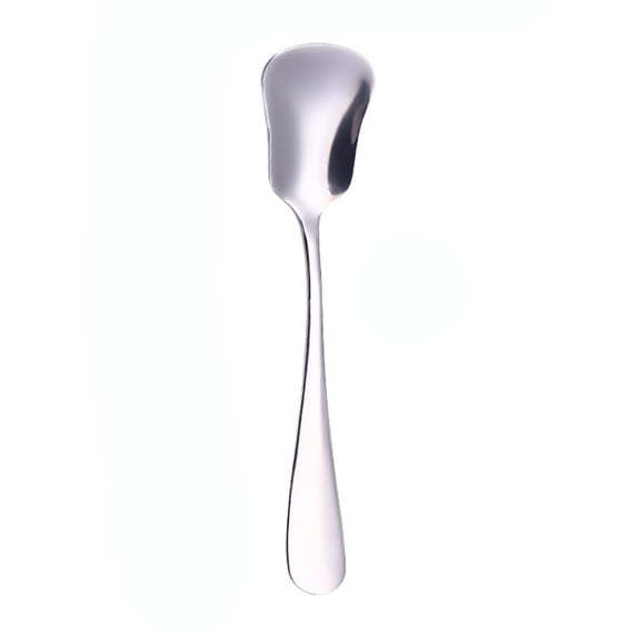 AYYUFE 10Pcs Stainless Steel Spoon Gourd Shape Long Handle Colorful Dessert Cake Soup Salad Coffee Ice Cream Scoop Kitchen Utensil Cutlery Flatware Silver