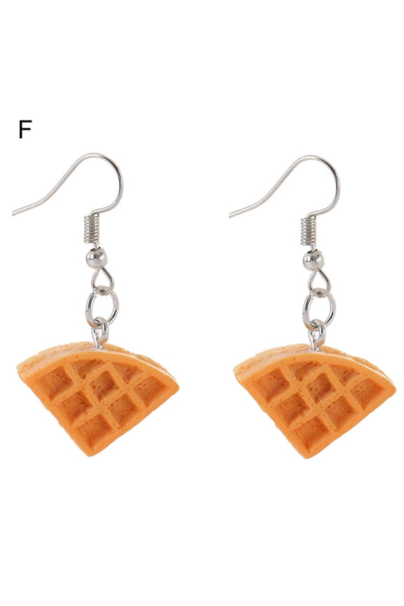 11 Paris Drop Earrings Bread Funny Jewelry Long Lasting Hook Earrings for Daily Wear,F