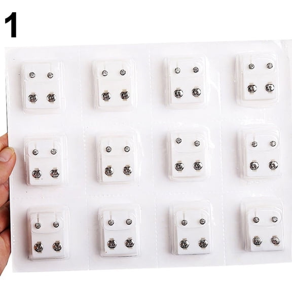 AYYUFE 12Pairs Metal Ear Studs Earrings for Piercing Machine Ear Piercing Tool Kit