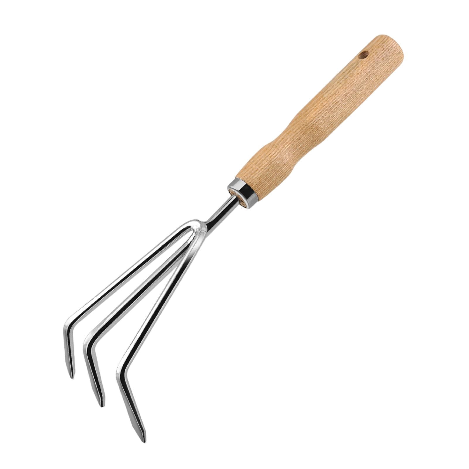 AYYUFE 1Pc/5Pcs Ergonomic Garden Tool Stainless Steel Hand Trowel Bonsai Shovel Rake Cultivator Weeder with Comfortable Wood Handle Garden Supply