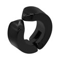 thumbnail image 1 of AYYUFE 1Pc Ear Clip Geometric Tarnish Resistance Jewelry Gift Ear Cuff for Men Titanium Steel Black, 1 of 8