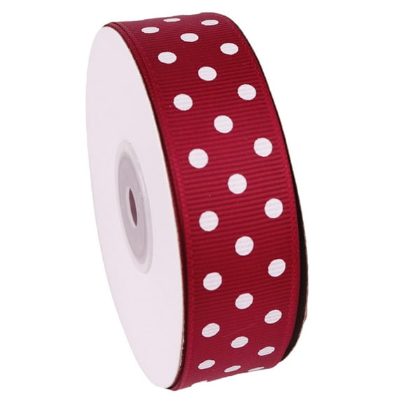 AYYUFE 25 Yards Dot Print Satin Ribbon Bow Packing Craft Wedding Party DIY Decoration