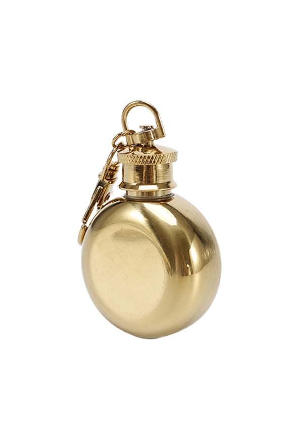 28ml Stainless Steel Hip Flask with Keychains Leak-proof Travel Bottle Wine Flask for Office