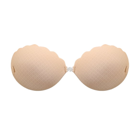 AYYUFE 2PCS Women Visible One-Piece Bra Sexy Female Solid Color Thickened Push Up Bra Stickers Gathering Lace Bridal Breast Stickers Skin C