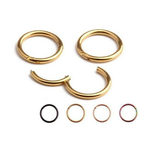 AYYUFE 3PCS 1.2mm Hinged Segment Hoop Ring Stainless Steel Lip Nose Septum Piercing