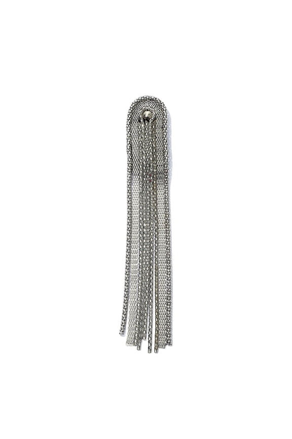 3PCS Brooch Pin Handmade Beads Long Tassel Chain Classical Electroplating Decorative DIY Men Women Epaulette Shoulder Jewelry Clothing Accessories,Silver