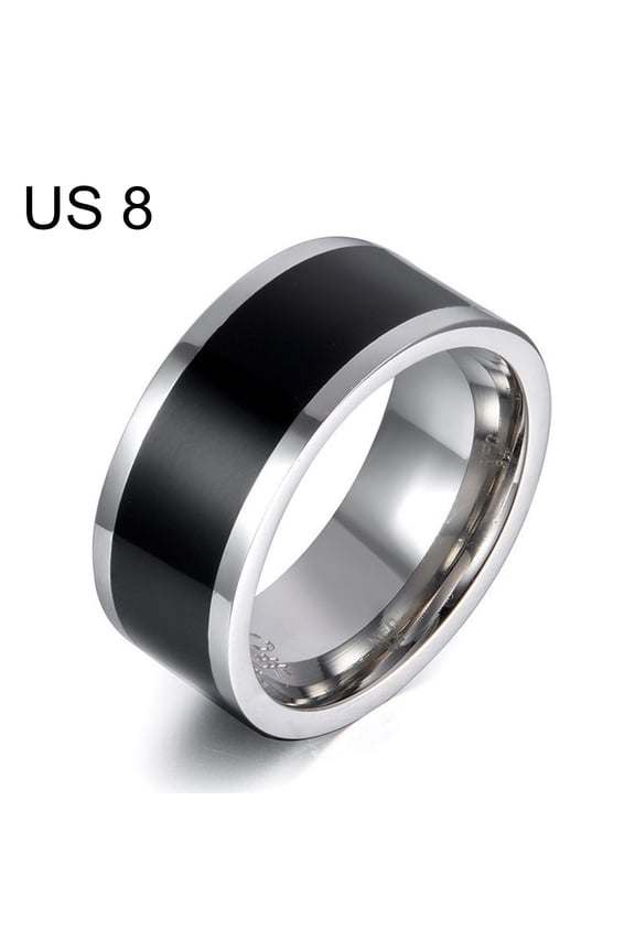 3PCS NFC Ring Universal Sensing Technology Wear No Charge Smart Lock NFC Ring for Mobile Phone,Black,US 8