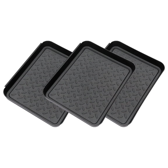 AYYUFE 3Pcs/Set Durable Boot Trays Solid Plastic Utility Indoor Outdoor Shoes Holders for Floor Protection