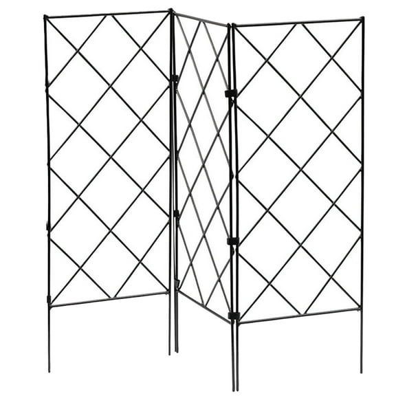 AYYUFE 3Pcs Trellises Convenient Easy to Install Iron Foldable Panes Garden Climbing Plant Stands Support Lattices for Yard