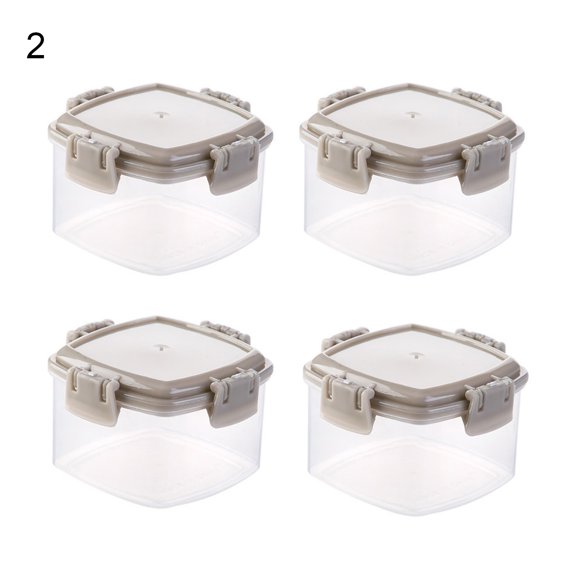 AYYUFE 4Pcs Good Airtightness Seasoning Jar Transparent PP Pepper Holder Condiment Dispenser for Restaurant