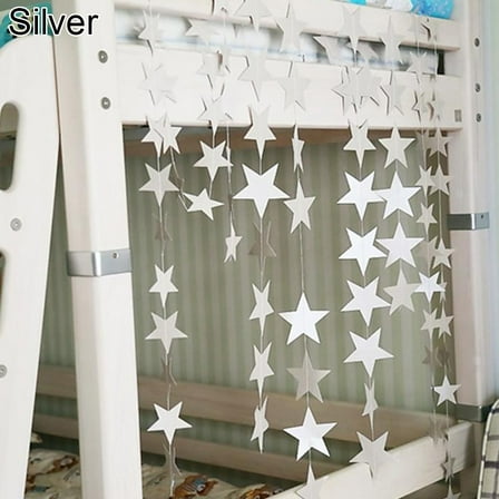 AYYUFE 4m Romantic Stars Paper Garland Banner Bunting Wedding Baby Shower Party Decor