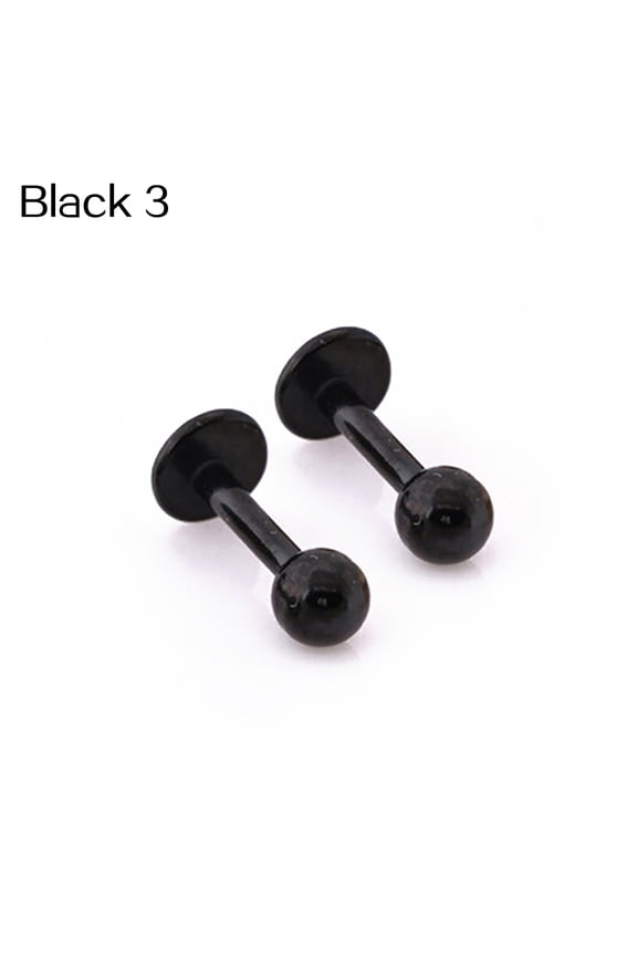 5 Pair 3 mm Unisex Cool Titanium Steel Tragus Stud Cartilage Ball Earrings