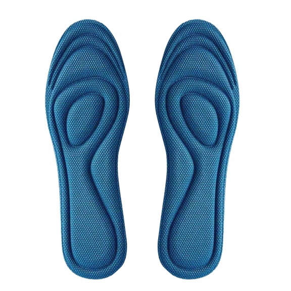 AYYUFE 5 Pairs Women Men Insoles 3D Design High Elasticity Anti-slip Super Soft Breathable Sweat Absorption Sponge Nano Deodorant Women Insoles Sports Accessories Blue 41-42