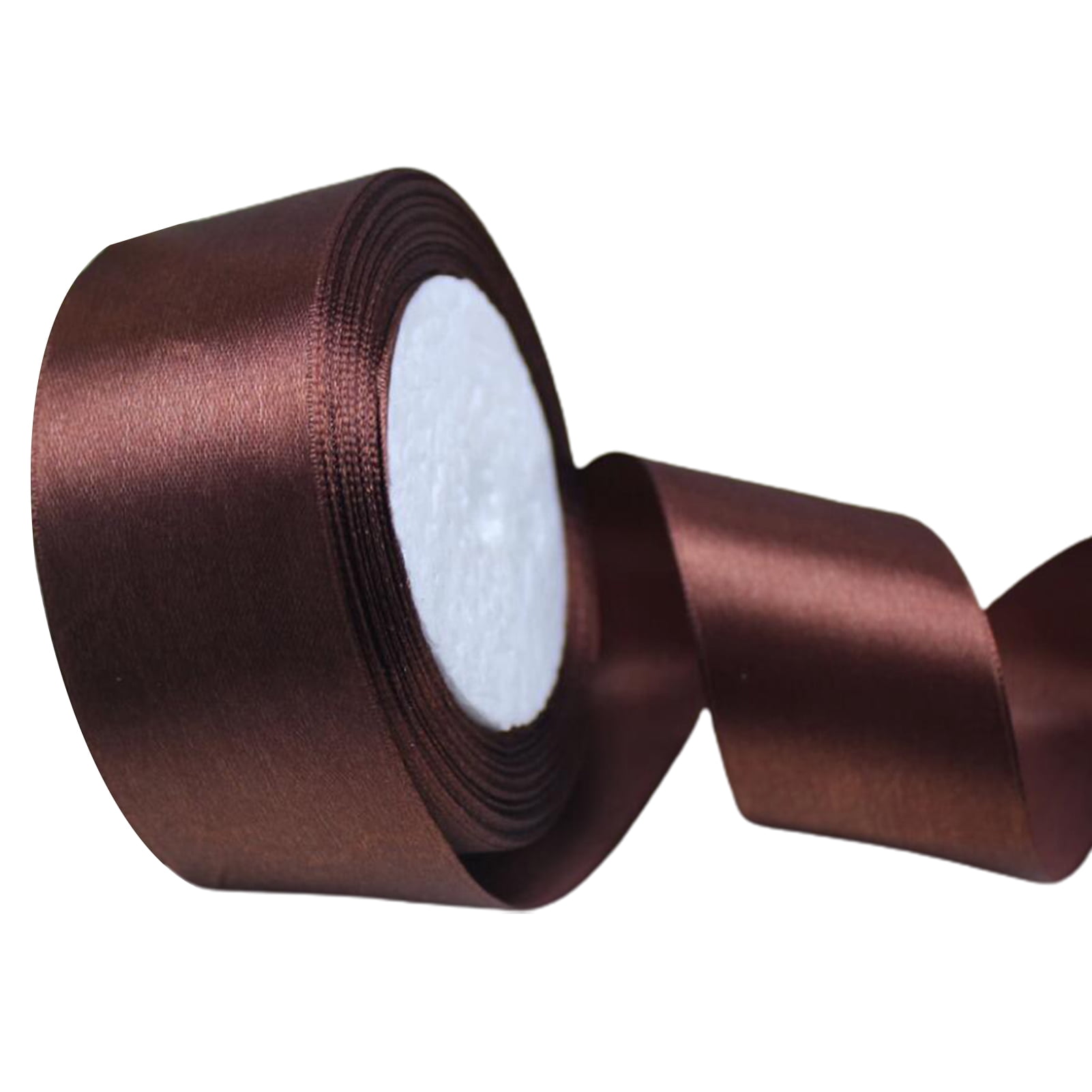 AYYUFE 5 Rolls 22m 4cm Wide Satin Wedding Ribbon Roll Gift Wrapping Bouquets Bow Making Decoration Home Decor Coffee