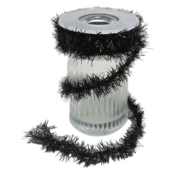 AYYUFE 5 Rolls Colour Bars Bendable Easy to Carry Colorful Wire Garland Tinsel Festive Home Halloween Christmas Decoration Black