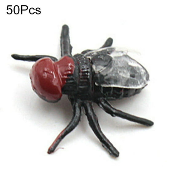 AYYUFE 50Pcs Funny Simulation Insect Realistic Flies Jokes Props Joking Bugs Prank Toys