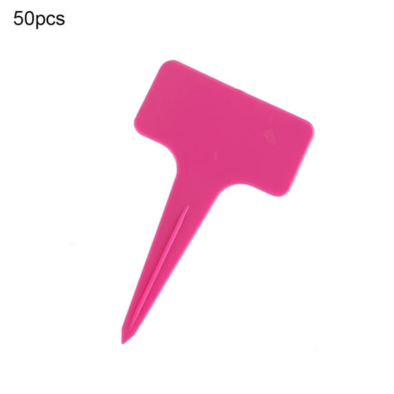 AYYUFE 50Pcs Plastic Plant T Shape Tags Markers Nursery Garden Flower Label Decoration