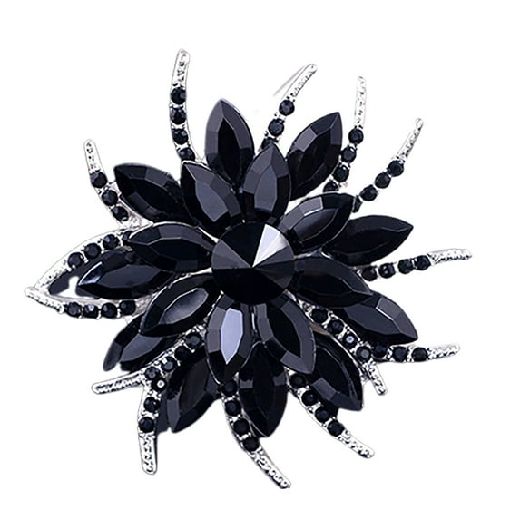 AYYUFE 5PCS Wedding Bridal Large Flower Shiny Rhinestone Lady Scarf Brooch Pin Jewelry Decor