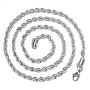 AYYUFE 5PCS Women's Men's 925 Sterling Silver Twist Chain Necklace Charm Fashion Jewelry