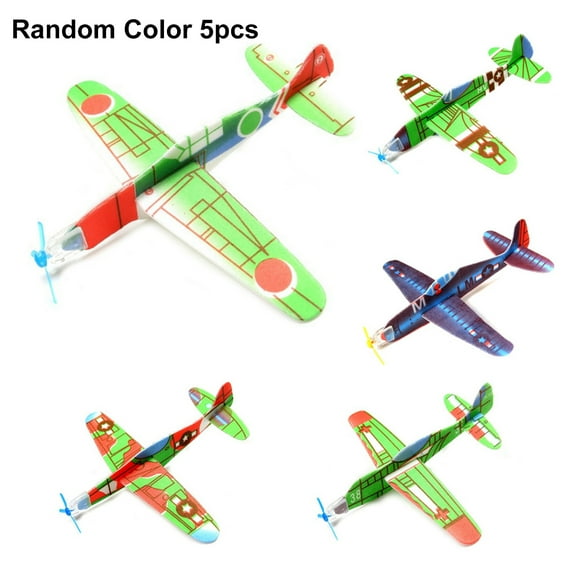 AYYUFE 5Pcs DIY Hand Throw Flying Glider Foam Aeroplane Planes Model Children Toy Gift