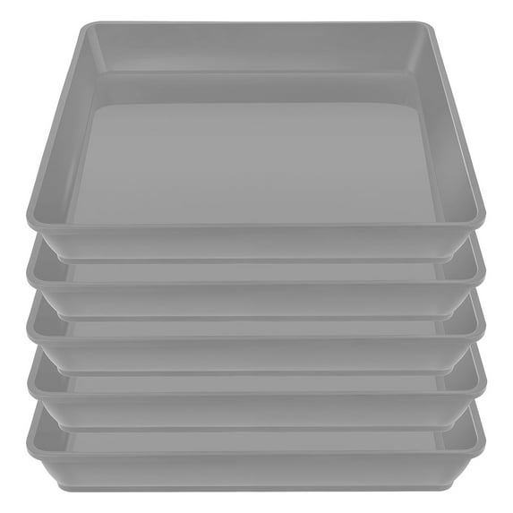 AYYUFE 5Pcs Square Flower Pot Trays Plastic Catch Excess Water Soil Spills for Flower Pot Tray Indoor Plants