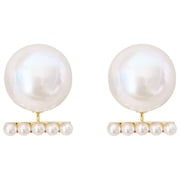 AYYUFE 6 Pairs Ear Studs French Style Dainty Noble Gift Nonallergic High Gloss Faux Pearl Women Earrings Jewelry Accessories,White