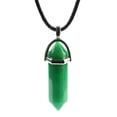 thumbnail image 1 of AYYUFE 6PCS Black Rope Adjustable Exquisite Women Necklace Natural Hexagonal Stone Wire Wrapped Pendant Necklace Jewelry Accessories,Green, 1 of 8